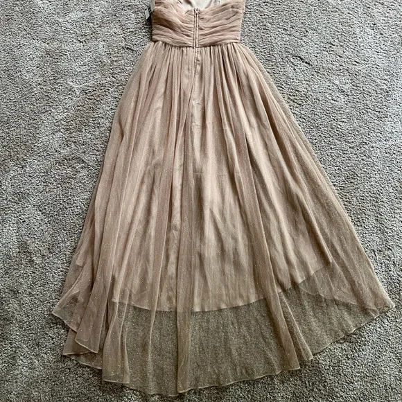 Keepsake | Strapless High- Low Gold Gown - Picture 6 of 6